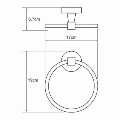 Кольцо для полотенец WasserKRAFT Isen K-4060 Хром
