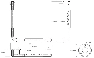Поручень Bemeta Omega 104507731 R Хром