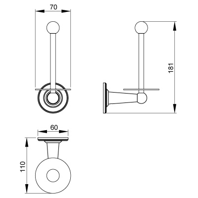 Держатель туалетной бумаги Timo Nelson 150044/00 antique Хром