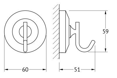 Крючок FBS Standard 001 Хром