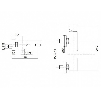 Смеситель для ванны Paffoni Elle EL022CR Хром