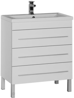 Тумба под раковину Aquanet Верона 75 178254 3 ящика Белая