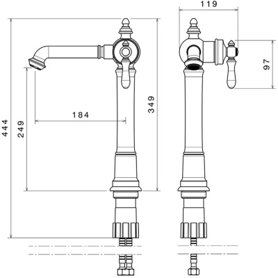 Смеситель для раковины Shouder Bizans 0230304 Хром