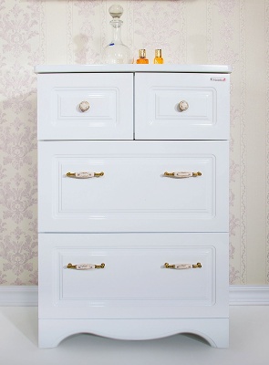 Тумба под раковину Бриклаер Анна 90 левая Белая