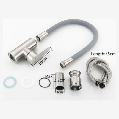 Смеситель для кухни Frap F4448 Нержавеющая сталь Серый