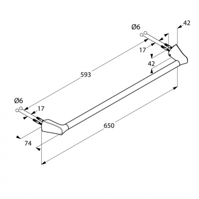 Полотенцедержатель Kludi Ambienta 5398005 Хром