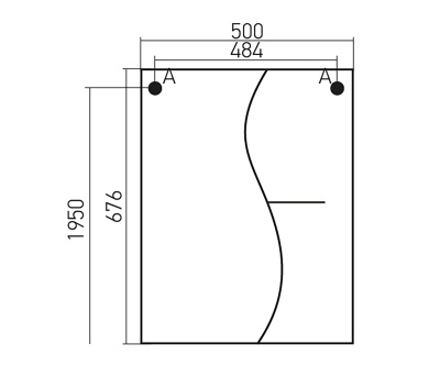 Зеркальный шкаф Mixline Классик 50 L 525509 Белый