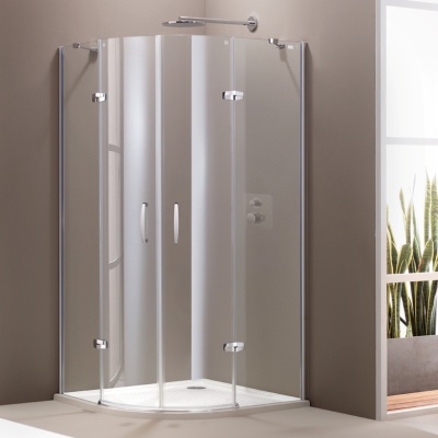 Душевое ограждение Huppe Aura Elegance 400801.092.322 Профиль глянцевый хром, прозрачное стекло