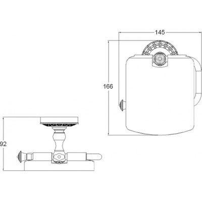 Держатель туалетной бумаги ZorG BR AZR 08 BR с крышкой Бронза