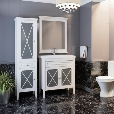 Зеркало Opadiris Палермо 75 Z0000008553 Белое матовое