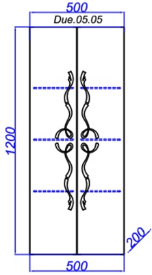 Шкаф пенал Aqwella Clarberg Due amanti 50 DUE0505BLK Черный без ручек