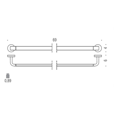 Полотенцедержатель Colombo Design Nordic B5211 Хром