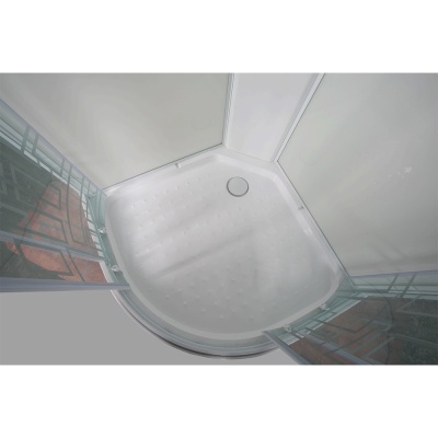 Душевая кабина Bolu Sektors 100х100 BL-100n профиль Белый стекло прозрачное с художественным рисунком