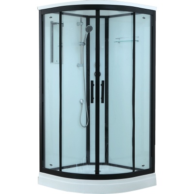 Душевая кабина Timo Standart T-6601 B 100x100 профиль Черный стекло прозрачное