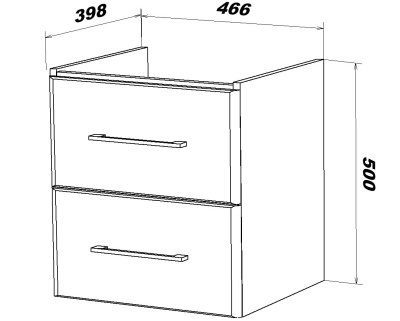 Тумба под раковину San Star Sorento 50 208.1-1.5.1. подвесная Белая