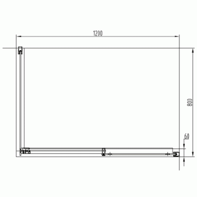 Душевой уголок Orans SR-1971 R 80x120 профиль Хром стекло прозрачное