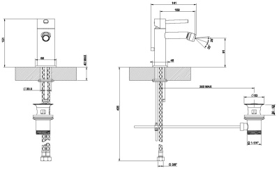Смеситель для биде Gessi Ovale 23007.031 Хром