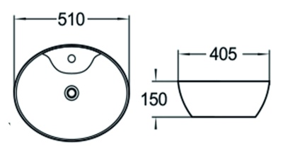 Раковина SantiLine 51 SL-1043 Белая