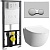 Комплект унитаза с инсталляцией Vitra Sento L-Box 9830b003-7207 с сиденьем Микролифт и клавишей смыва Хром
