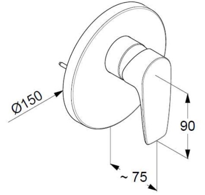 Смеситель для душа Kludi Pure&Solid 344200575 Хром