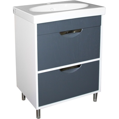 Тумба под раковину Mixline Байкал 60 539810 Белая Серая