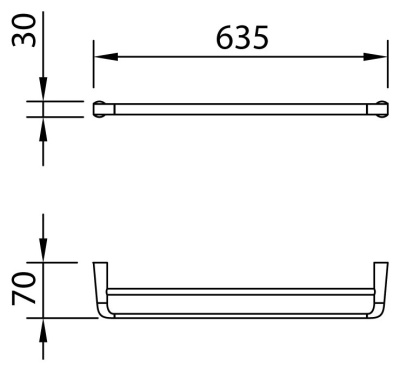 Полотенцедержатель Clever Elegance 63,5 99457 двойной Хром