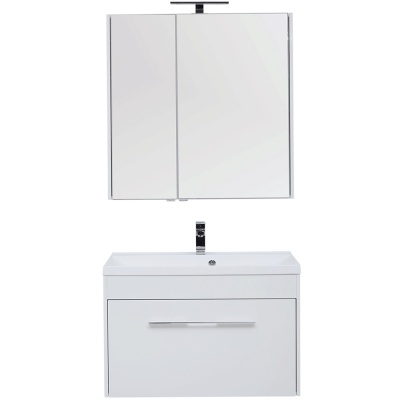 Комплект мебели для ванной Aquanet Августа 90 225243 подвесной Белый