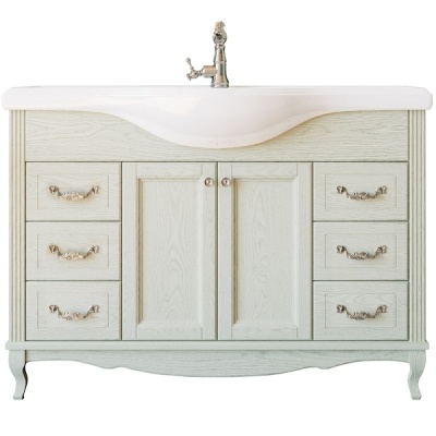 Тумба под раковину ValenHouse Эллина 120 E120_ТСХ Слоновая кость ручки Хром