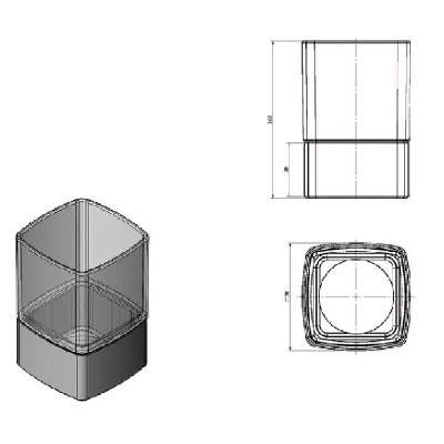 Стакан для зубных щеток Langberger 11313A Хром