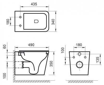 Унитаз BelBagno Ardente-R BB520CHR подвесной без сиденья