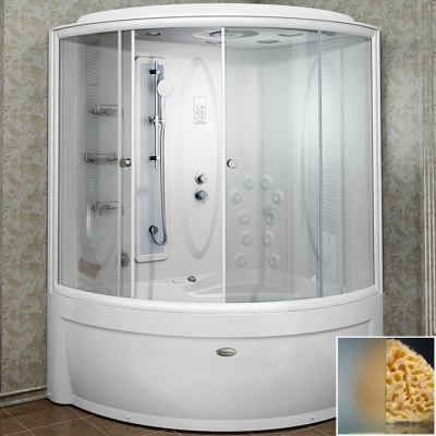 Душевой бокс Radomir Вирсавия 170x125 R 1-04-1-2-4-0691 профиль Белый стекло матовое