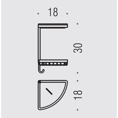 Угловая полка Colombo Design Angolare B9601.000 Хром