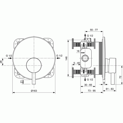 Смеситель для душа Ideal Standard Ceraline A7388AA Хром