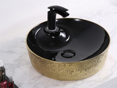 Раковина-чаша Mira 45 MR-4545BG Черная Золото Раковина-чаша Mira 45 MR-4545BG Черная Золото