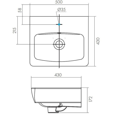 Раковина Santek Нео 50 1WH302184 Белая