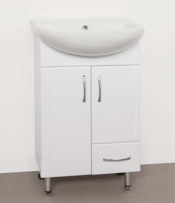 Тумба под раковину Style Line Эко Стандарт 10 Ладога 50 Белый глянец