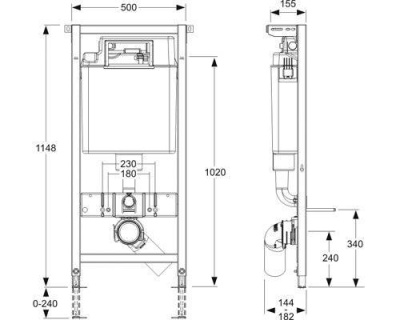 Инсталляция Mepa VariVIT 514102 для унитаза Серый