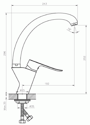 Смеситель для кухни Agger Nice A2500000 Хром