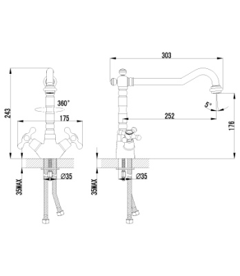 Смеситель Lemark Standard LM2109C для кухонной мойки