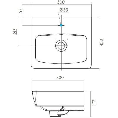 Раковина Santek Нео 50 1WH302184 Белая