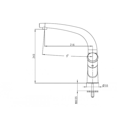 Смеситель для кухни Kaiser Calla 71044 Хром