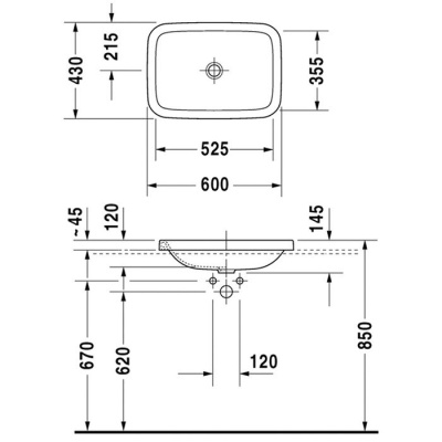 Раковина Duravit Durastyle 60 0372600000 Белая