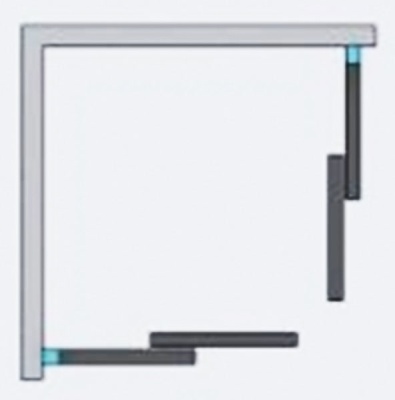 Дверь душевого уголка Radaway Idea Black KDD 120 L профиль Черный стекло прозрачное