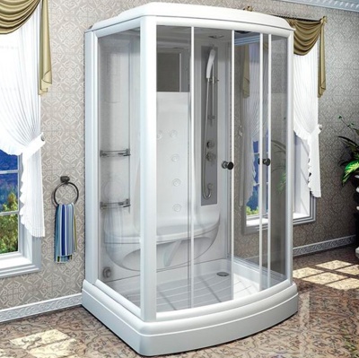 Душевая кабина Radomir Диана 3 140x108 1-05-1-0-0-0660 профиль Белый стекло прозрачное