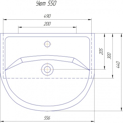 Тумба под раковину Style Line Жасмин 55 Белый глянец