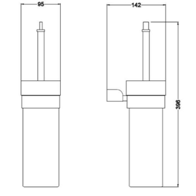 Ершик для унитаза Schein Allom 227C Хром, Белый