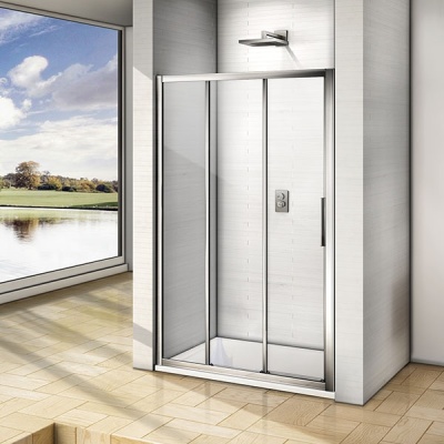 Душевая дверь в нишу Good Door Orion WTW-130 130 профиль Хром стекло прозрачное