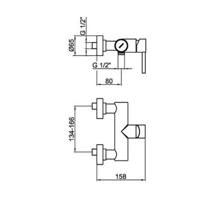 Смеситель для душа Webert Elio EL870102560 Черный матовый