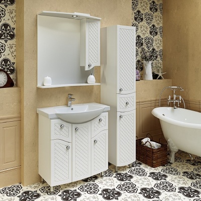 Шкаф пенал Runo Милано 30 R Белый