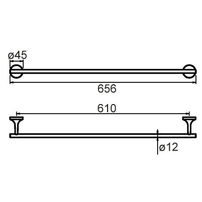 Полотенцедержатель Milardo Magellan MAGSM10M49 Хром